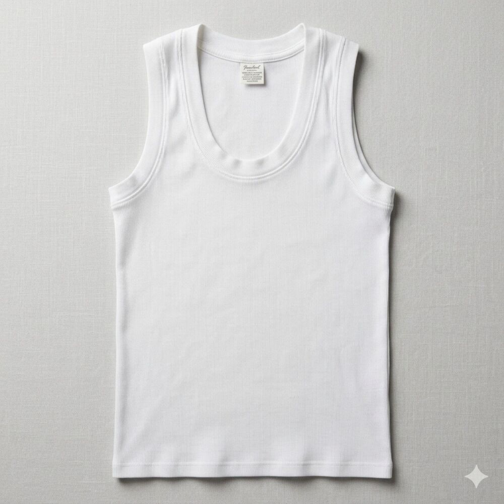 Free People Intimately White Tank Top | Ribbed Layering Camisole | Size S | EUC